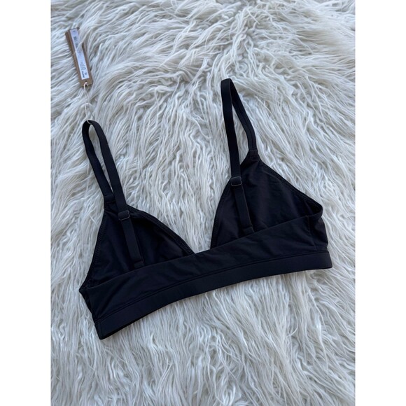 Skims Fits Everybody Triangle Bralette Onyx Size Medium - Picture 5 of 6